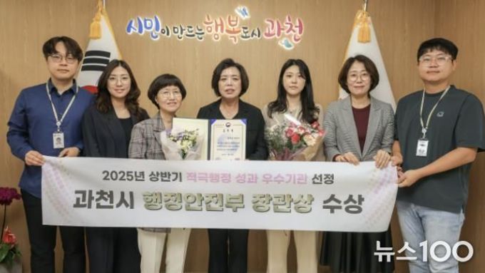 과천시, 적극행정 우수기관 선정…행정안전부장관 표창 수상