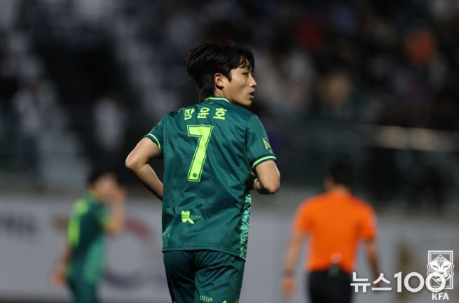 동점골을 넣으며 맹활약을 펼친 김포FC 장윤호.