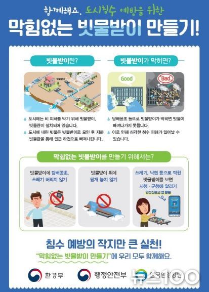 김포시, 여름철 집중호우 대비 ‘빗물받이 막힘’ 집중 신고기간 운영