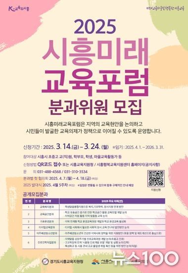 2025 시흥미래교육포럼 분과위원 모집