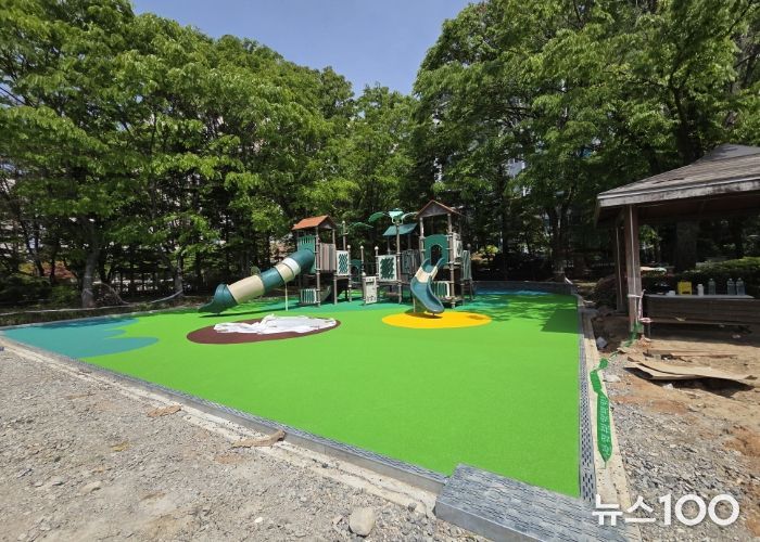5월 말 준공을 앞둔 ‘꽃우물 어린이공원’