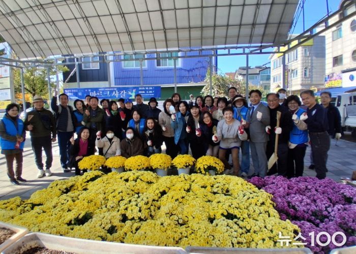 고양시 대화동 통장협의회, 가을맞이 국화 식재