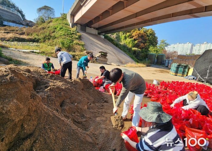 남양주시 오남읍, 마을안길·언덕길에 제설용 모래주머니 1,300개 배치