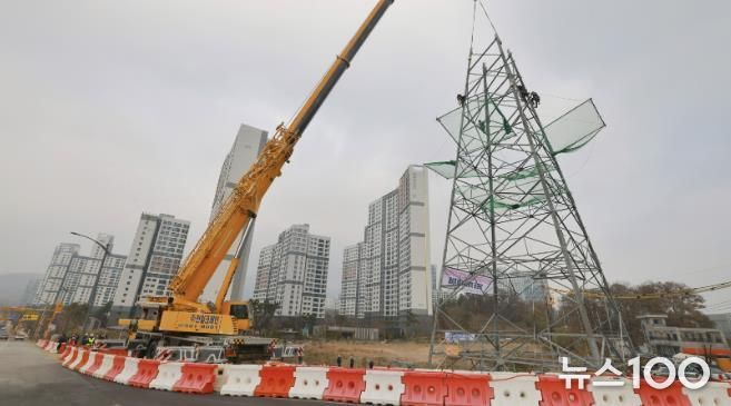 과천지식정보타운 송전탑 철거 본격화…도시환경 개선 속도 낸다