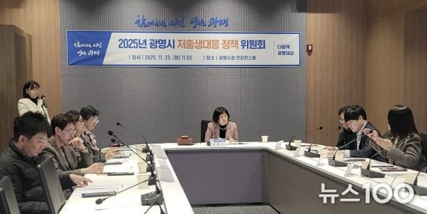 25일 시청 컨퍼런스룸에서 저출생대응정책위원회 회의가 진행 중이다