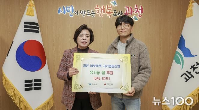 (좌)신계용 과천시장 (우)과천 바로마켓 자치협동조합 왕경문 자치위원