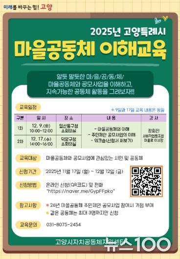 ‘2025년 마을공동체 이해교육’홍보문
