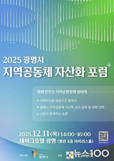 2025 광명시 지역공동체 자산화 포럼 안내 포스터