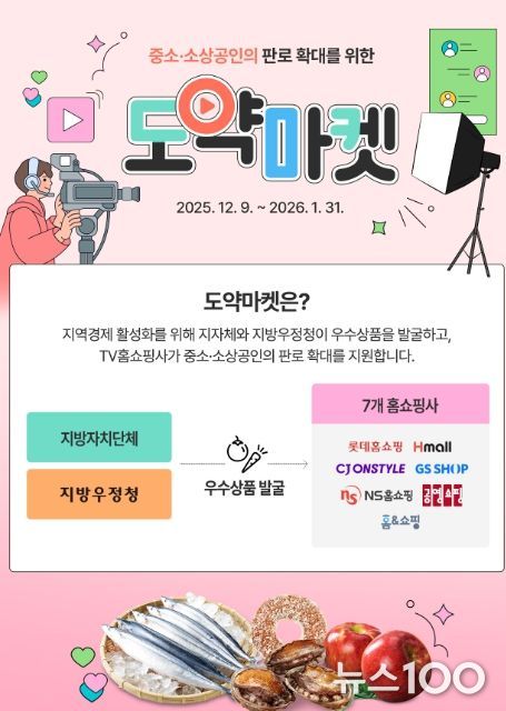 지역 중소․소상공인 판로 확대를 위한 도약마켓 안내 전단