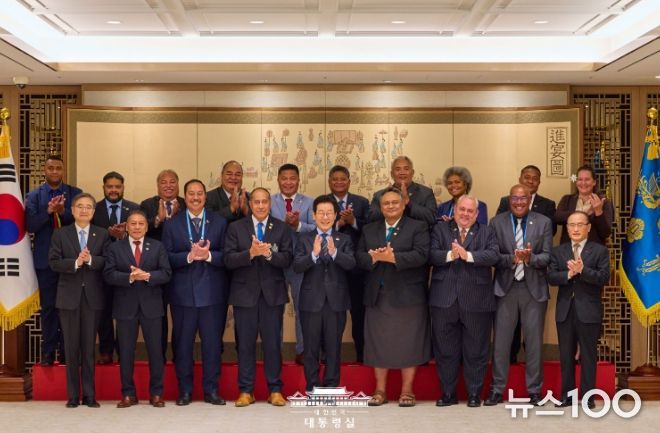 태평양도서국 외교장관 단체 접견(대통령실)