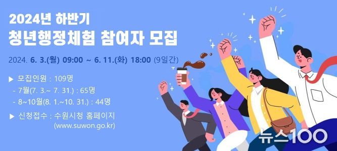 수원시 청년행정체험 홍보물