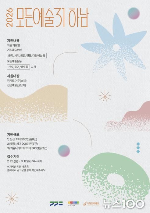 (재)하남문화재단 모든예술31 공모 안내 홍보물