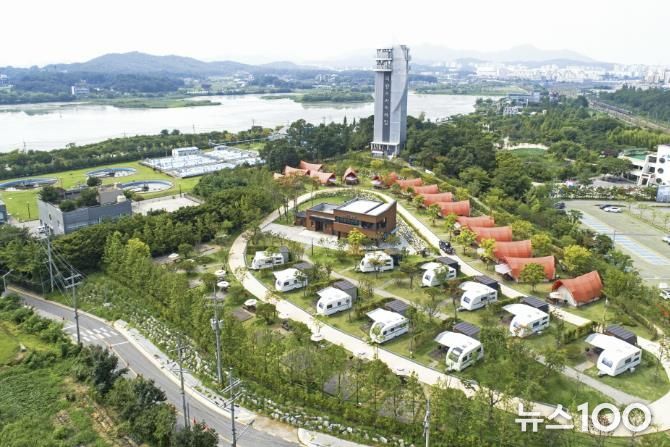 의왕 왕송호수캠핑장 3월 임시 휴장...글램핑 텐트 전면 교체