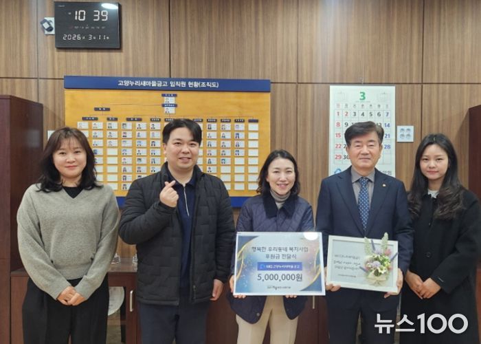 ‘행복한 우리동네 복지사업' 후원금 전달식 기념촬영