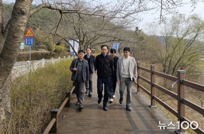 수원시 장안구청장, 광교마루길 새 단장 현장 점검