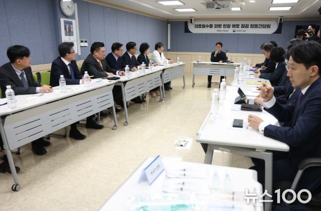 김민석 국무총리가 10일 영등포구 한강성심병원에서 열린 의료필수품 관련 현장 애로 점검 합동간담회에서 발언을 하고 있다.(국무조정실)